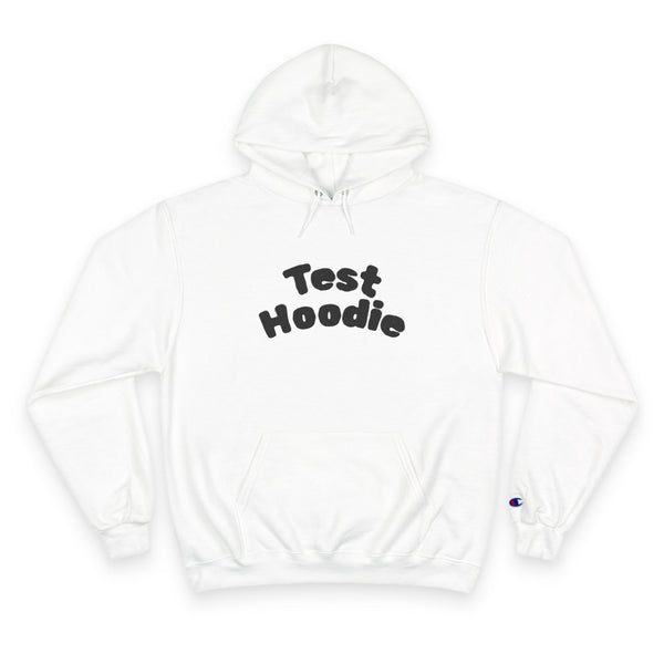 Champion Hoodie — White 'Test Hoodie' Casual Pullover